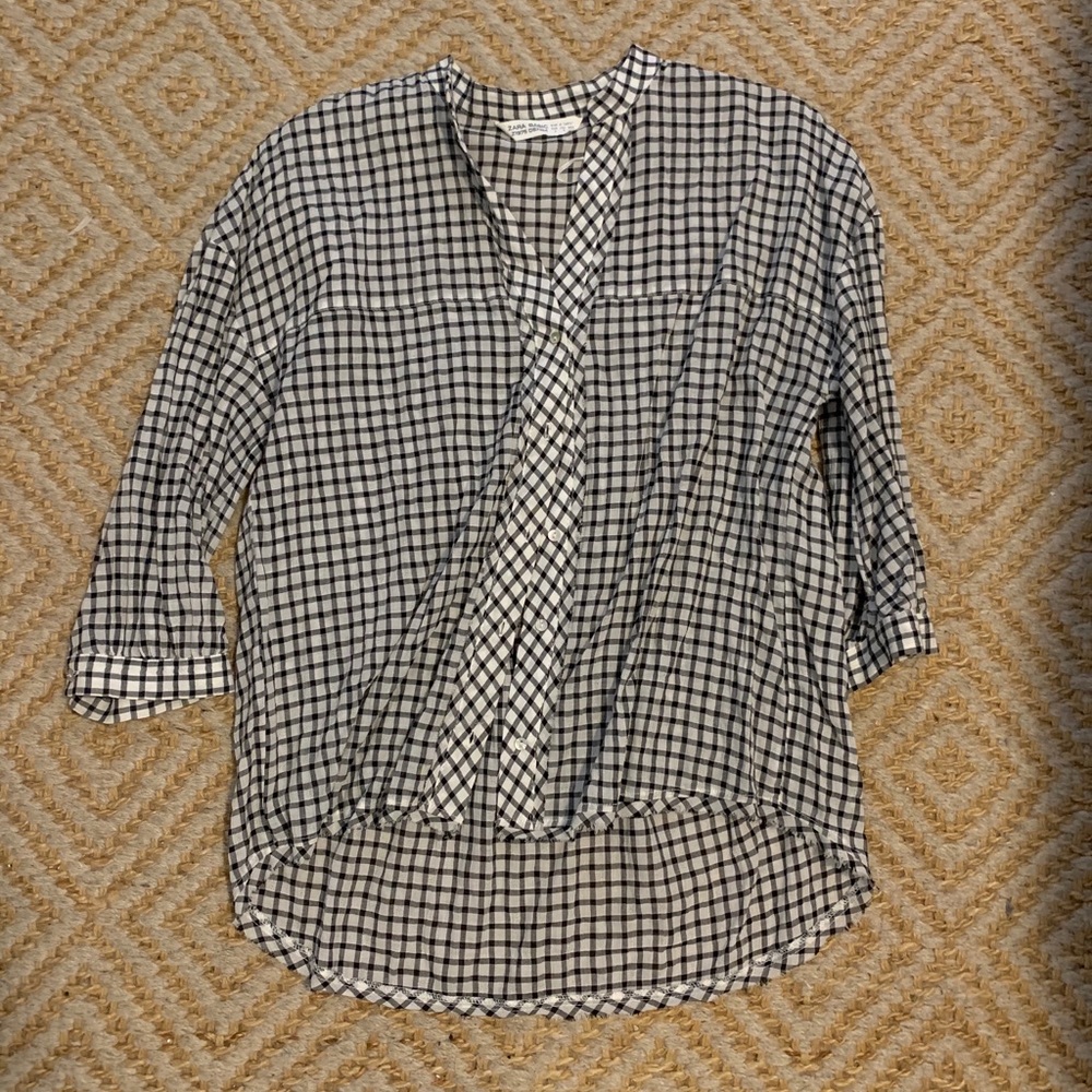 Zara checkered button down
